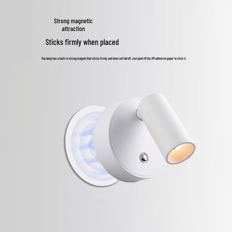USB Rechargeable Magnetic LED Wall Lamp with Stepless Dimming