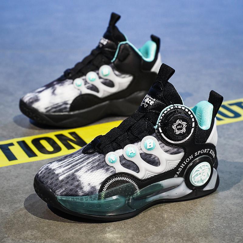 Children Basketball Shoes Original Design 2024 New Indoor Field Training Sports Shoes Comfortable Boy Basketball Shoes for Kids