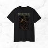 Pantera Vintage Jeździec Byka Bawełniana Czarna Koszulka Unisex dla Dorosłych