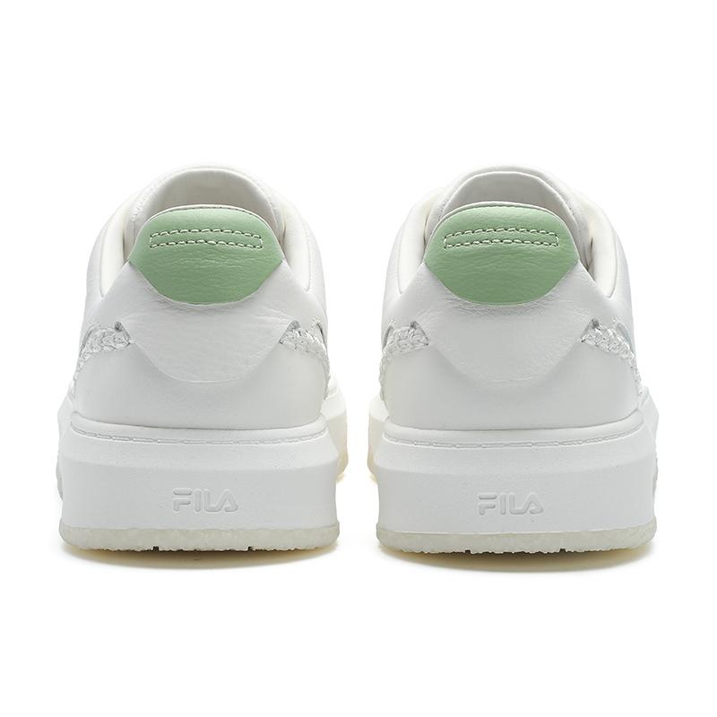 FILA Olimpica Classic White Sneakers Fashion Trend Low-Top Skate Shoes Women sneakers Standard-White Nile-Green F12W431203FCN