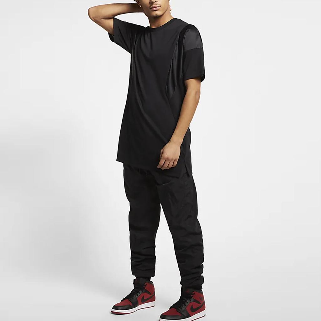 Jordan Flight Color-Block Sports Casual Short Sleeve T-Shirt Men Tops Black AO0415-010