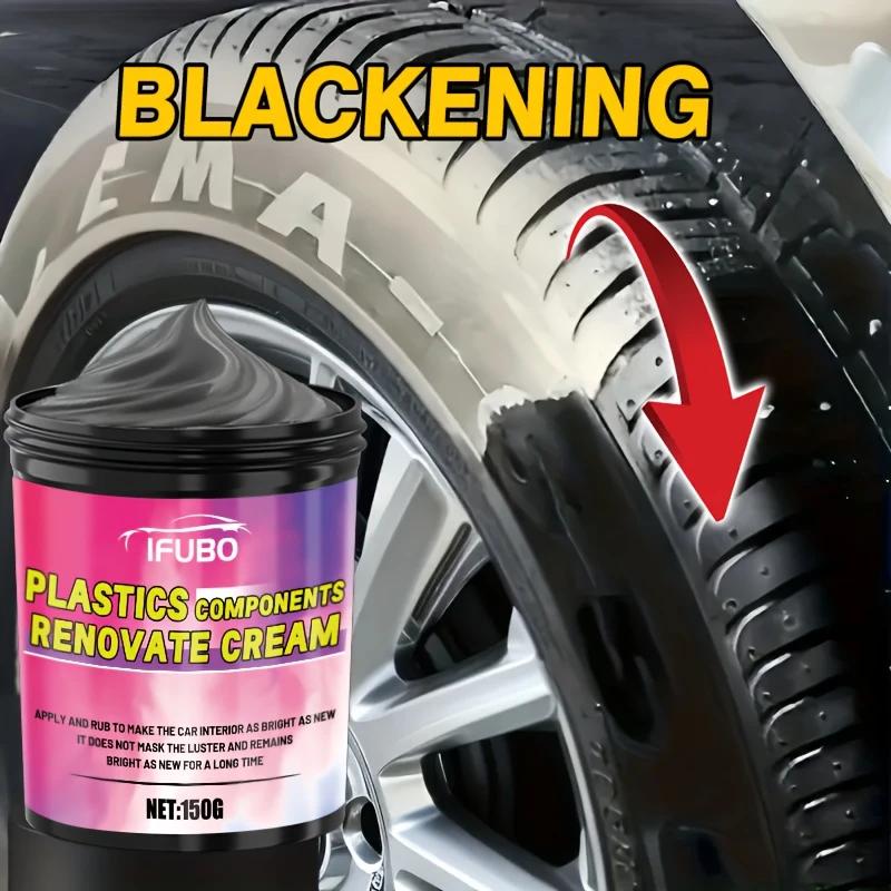 Plastic Coating Renewal Paste, Interior Seat Blackening Maintenance Cream, Tire Gloss Restoration Wax, Repair Aging, Fading