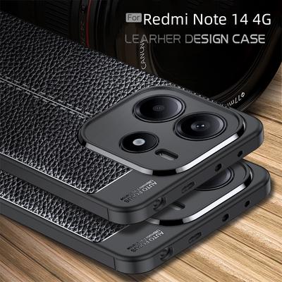 Pro kryt Redmi Note 14 4G pouzdro Xiaomi Redmi Note 14 4G Capas Nárazuvzdorné JPhone Zadní TPU Měkká kůže Fundas Redmi Note 14 4G