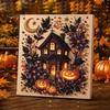 Artisanat Créatif Halloween Perles Bijoux Kit Perles Imitation, Kit Peinture DIY Citrouille Fantôme Ensemble d'Artisanat 3D pour Adultes, Murs Faits Main Idées Cadeaux Créatifs pour Fêtes