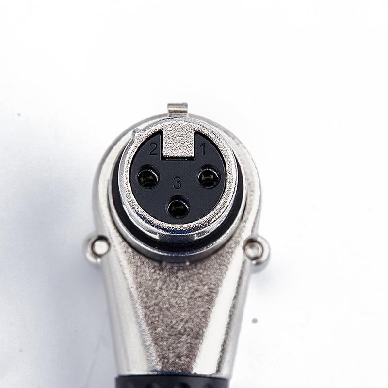 3pinový pravý úhel XLR konektor samec samice mikrofonní zástrčka audio kabelový konektor