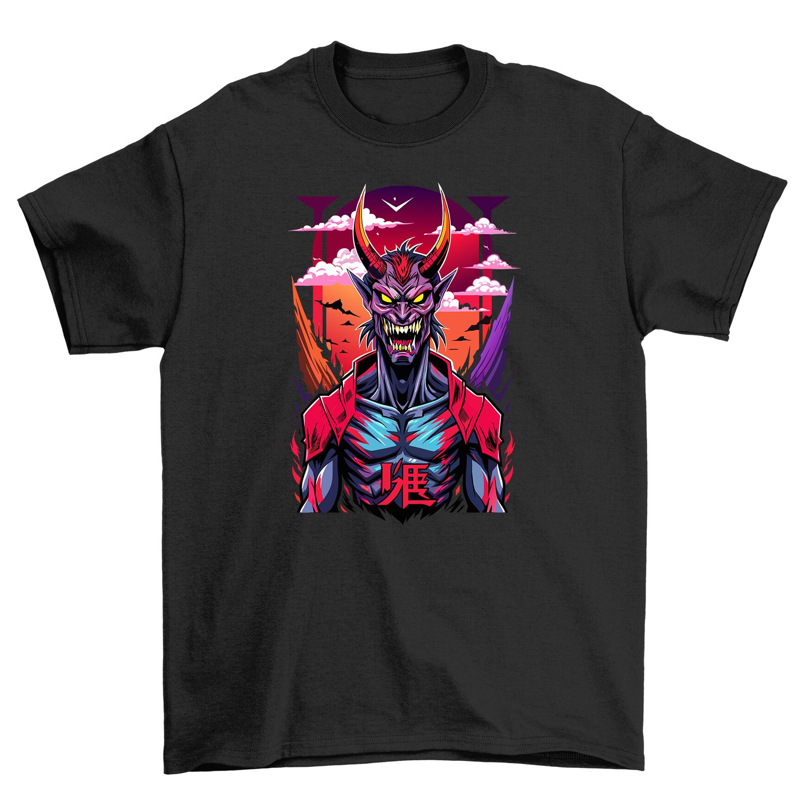 Anime Demon Unleashed T-Shirt Mens Womens Tees Top - Funny and Fiery! 100% cotton, Perfect for demon-sl S