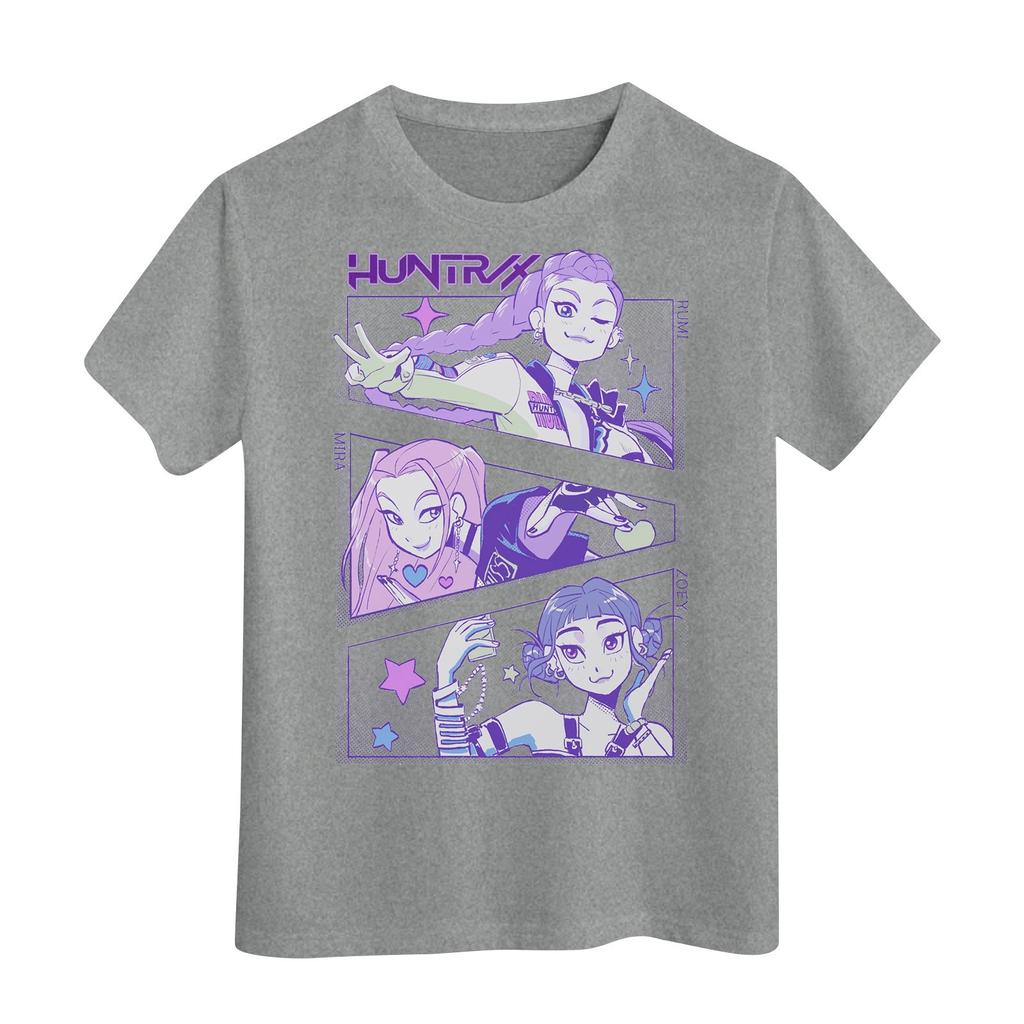 Boys Girls Round Neck Casual Printed Short-sleeved T-shirt Top