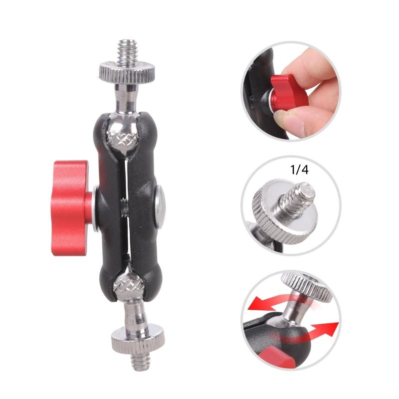 Heavy Duty Aluminum Alloy Clamp Mount With 1/4 Screw For DSLR Camera Smartphone Studio Lighting 360Rotation Bracket