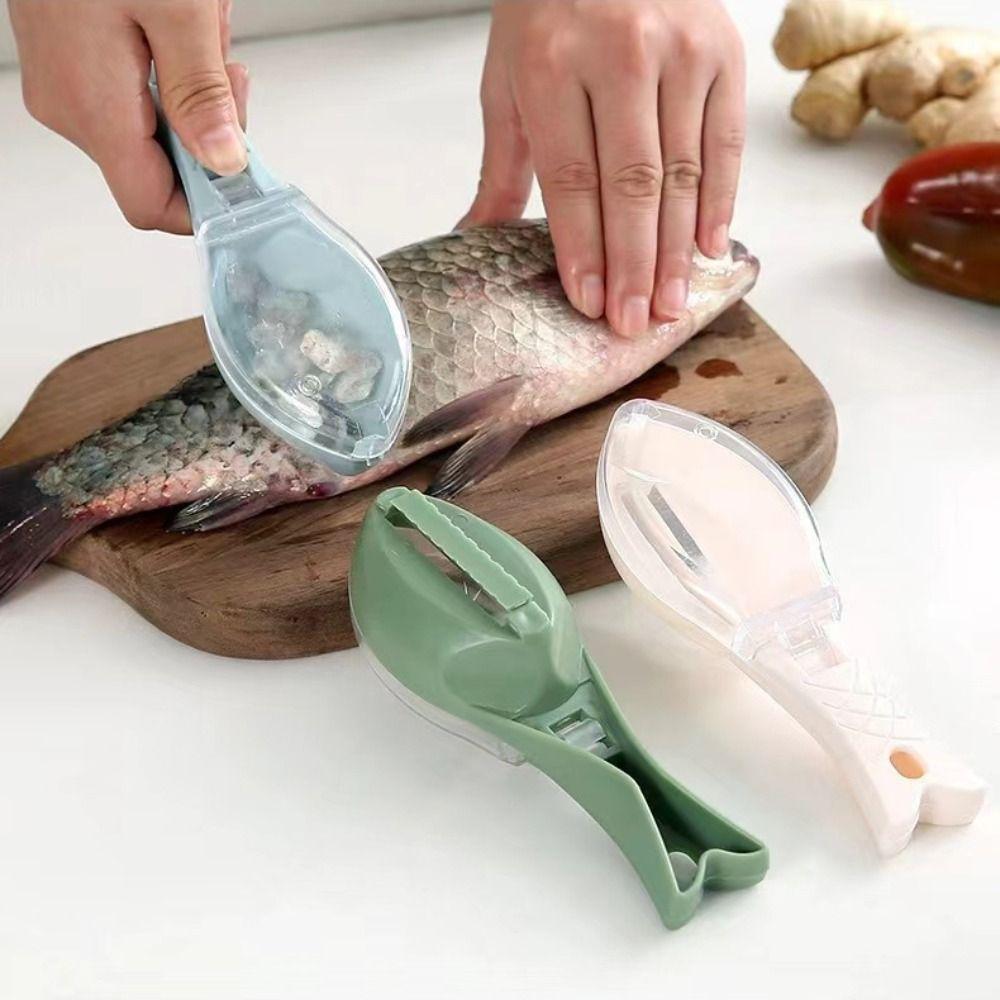 

4Pcs Household Fish Scale Scraper Manual Tools Fish Scraper New Fish Scraping Planer Green 4pcs