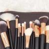15-Piece Rose Gold Makeup Brush Set with Beauty Bag - Professional Cosmetic Brushes for Flawless Application & Makeup Artistry
