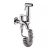 Toilet Bidet Sprayer Shattaf Set with Faucet, High Pressure Boosting Spray Gun for Personal Hygiene & Toilet Cleaning