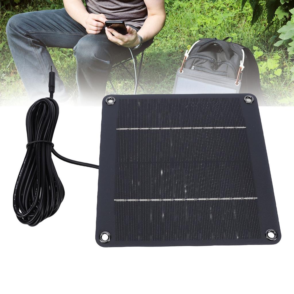 4W 12V Solar Panel Waterproofing Efficient Monocrystalline Type C Solar Panel   for Garden Lamps Security Cameras