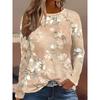Women's 3D Printed Floral Print T-shirt Fashion Long Sleeve Round Neck Regular Tops Holiday Weekend Spring Autumn