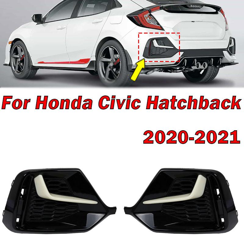Car Accessories For Honda Civic 10th Gen Hatchback 2020 2026 Car Rear Bumper Light Trim Frame Cover Warning Brake Lamp Lid Bezel