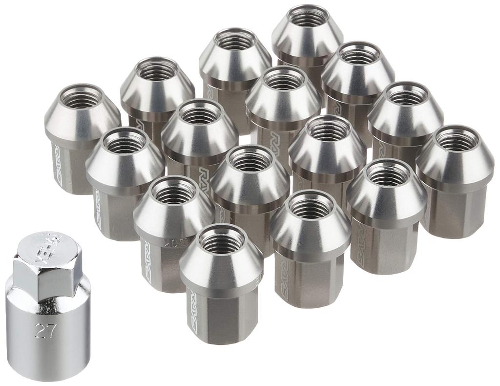 RAYS Duralumin Lock Nut Set for L32 M12 x Gunmetallic 74020001114GM & 4H, 1.5, Anodized,