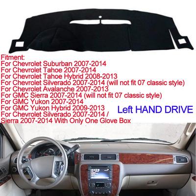 Left Car Dashboard Cover Dash Mat Anti-Sun For GMC Yukon Sierra For Chevrolet Suburban Tahoe Avalanche Silverado 2007-2014