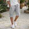 Pantaloncini Estivi da Uomo, Cargo Multi-Tasca con Vita Elastica Regolabile, Vestibilità Larga, Sport, Escursionismo, Lavoro, Casual