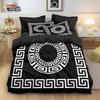 Grinding Quilt Cover European Round Digital Printing Three-Piece Kit Bedding