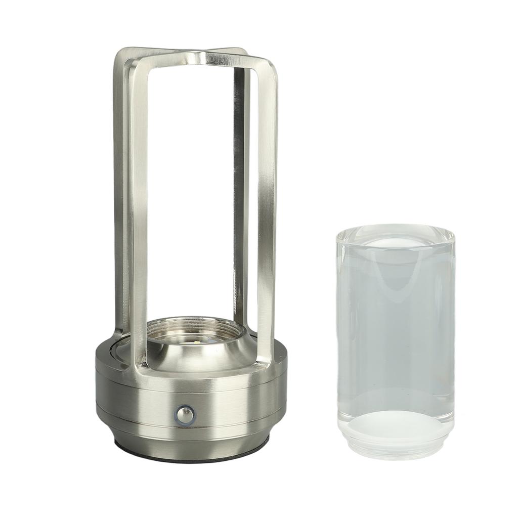 Candeeiro de Mesa Sem Fio 3 Cores Escurecimento Contínuo Candeeiro de Mesa LED Recarregável Lâmpada de Toque Cabeceira