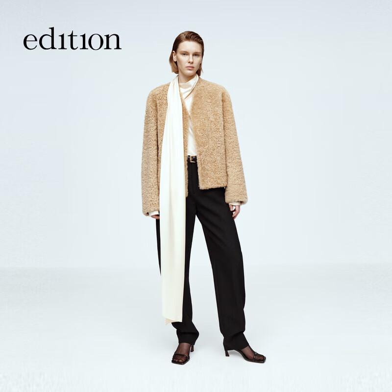 

Зимнее пальто из шерсти и меха S