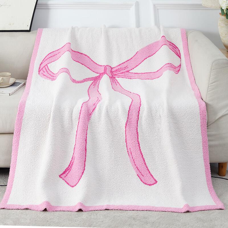 

LISM Decorative Bow Throw Blanket