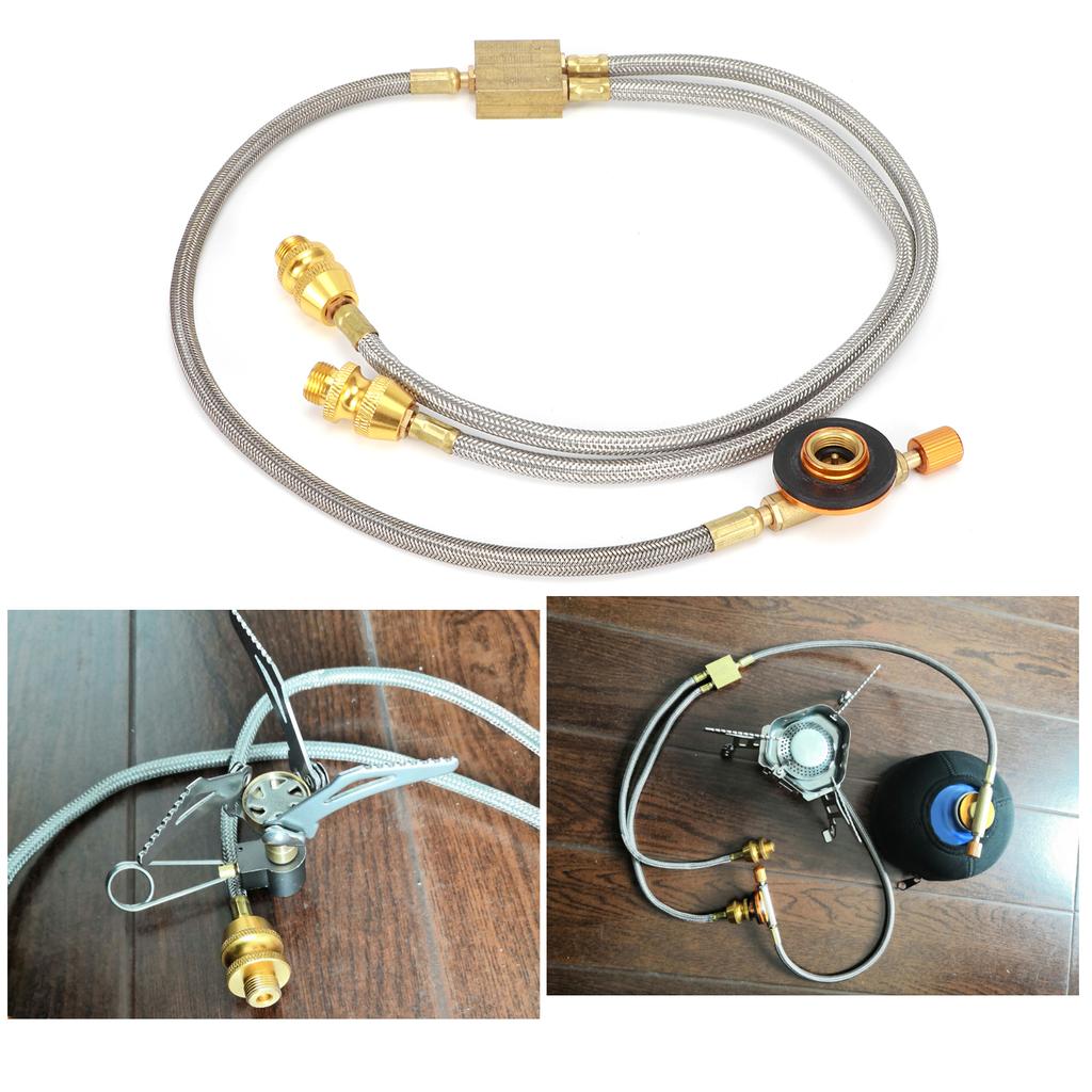 G1 8 DN6 Burner Adapter Hose Outdoor Hose Adapter for Double Camping Stove (RT‑912A)