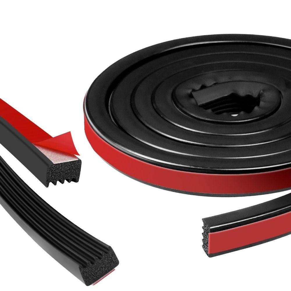 1/4/8m Bulkhead Sealing Strip Ribbed Waterproof Tonneau Cover Seal UV Resistant Self-Adhesive Truck Topper Seal