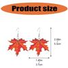 Autumn Maple Leaf Dangle Earrings Orange Earrings Novelty Plant Jewelry for Women and Girls Nature Series Present