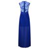 2025 European & American Slim-fit Evening Gown – Light Blue Lace Patchwork Chiffon, Back Zipper, 10 Colors Available