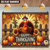 1 Piece Colorful Fruit Corn Flower Thanksgiving Party Theme Thanksgiving Banner Poster Party Banner Decoration Supplies