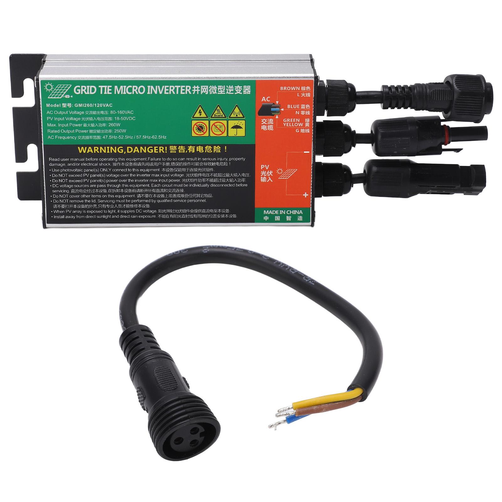 

Солнечный микроинвертор GMI PV IP55 Защита Безопасный Эффективный сетевой микроинвертор для небольших солнечных батарей