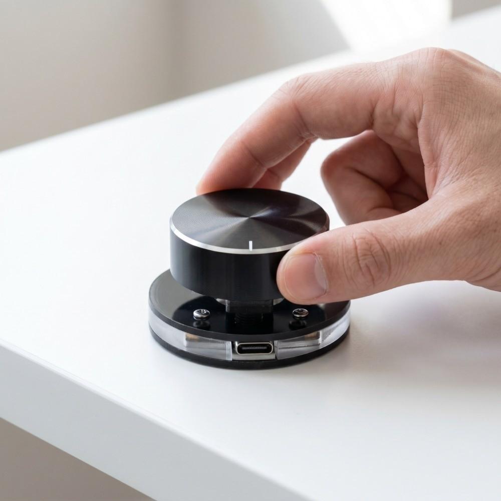 Lighting Volume Control Knob Adjustable External Media Controller Computer Use