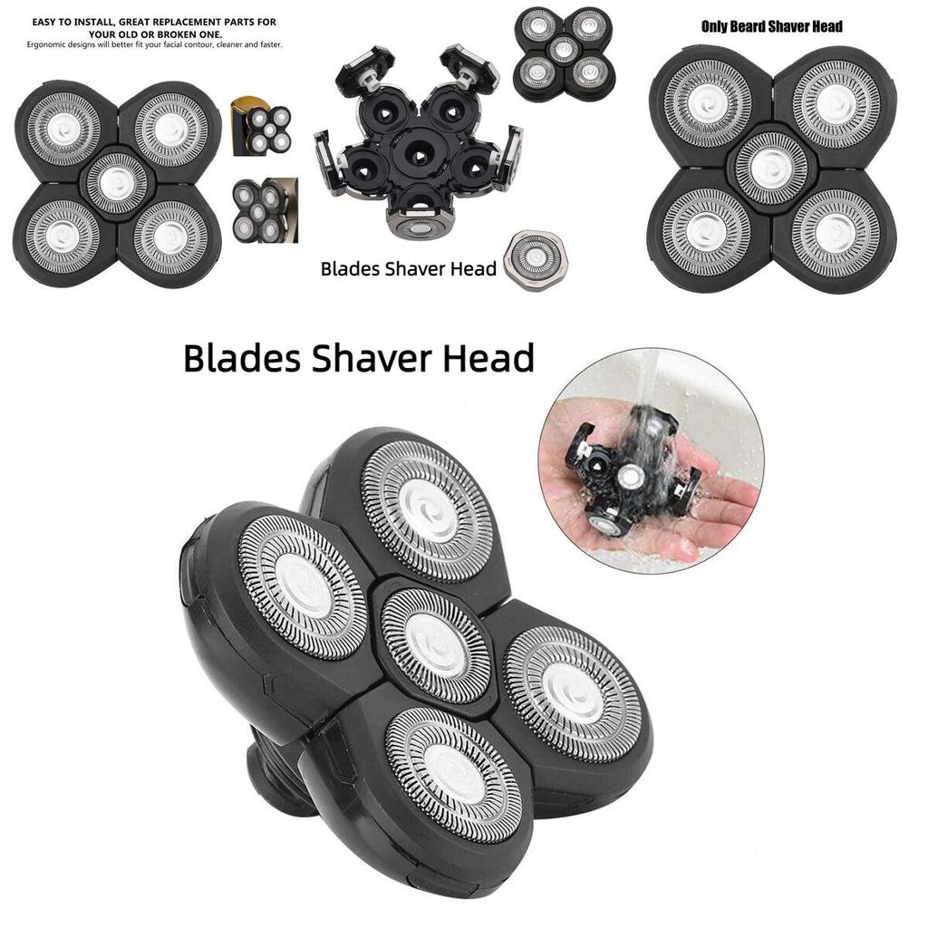 Intelligent Floating Shaver Head With 5 Blades Detachable And Washable Shaving Razor Replacement