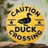 Vintage Aluminum Duck Crossing Sign Farmhouse Wall Decor for Cafe Kitchen Bar