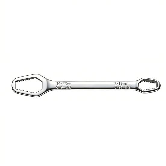 Universal Double Ended Wrench Automotive Bicycle Maintenance Plumbing Wrench 8-22mm Self-Tightening Adjustable Spanner