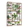 INS Antiseptic Wood Plant Stand: Movable Flower & Succulent Rack for Indoor/Outdoor Use