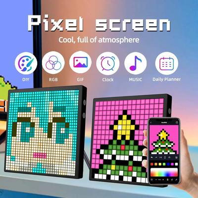 Inteligentní LED maticový pixelový displej RGB DIY graffiti ovládání pomocí Bluetooth aplikace Umělecký displej pro výzdobu herních místností Cool animační rámeček