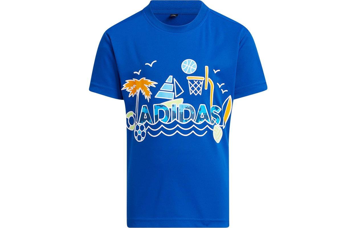 Adidas T Shirt Summer Blue Kids  HE0050 128