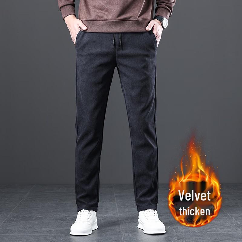 Men's Corduroy Business Casual Straight-Leg Trousers