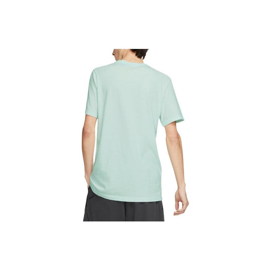 Nike T Shirts Men's Green Crew Neck Moderate Straight Fit BQ1266-336