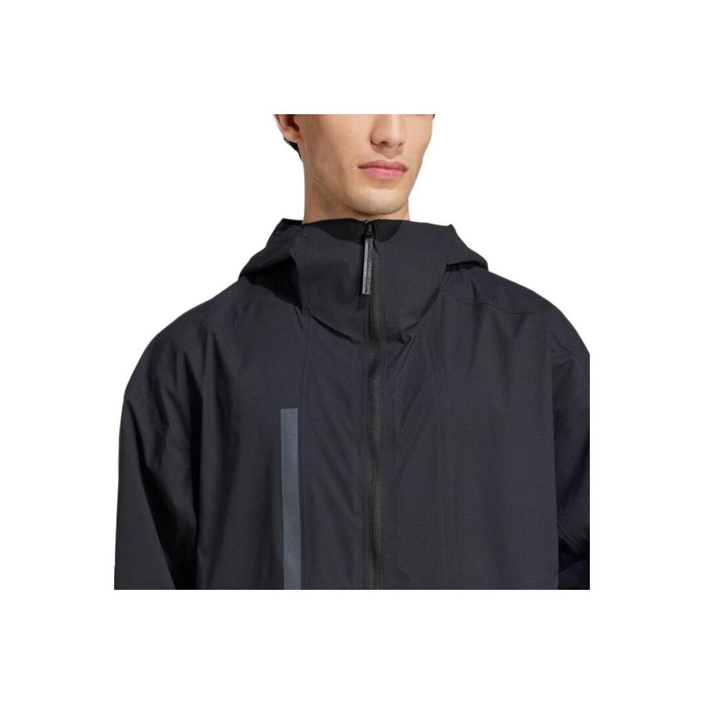 Adidas Rain.Rdy Windproof Loose Comfortable Hooded Long Sleeve Jacket Men Jackets Black JD6665