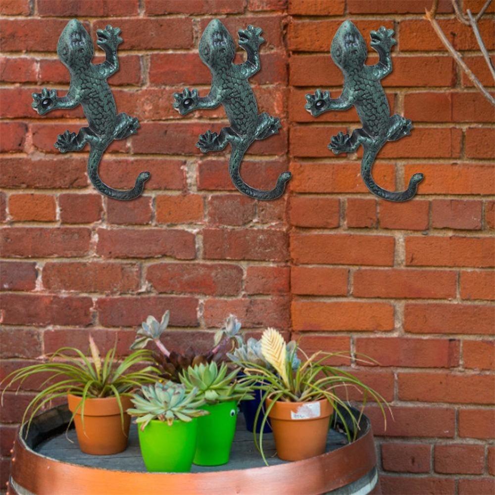 Iron Gecko Shaped Hook 17*9cm Cast Iron Hook Simple Design Coat Hat Hook for Dorm Room