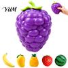 Gerçekçi Meyve Fidget Oyuncak Dev Stres Giderici Oyuncak, Mango Ananas Üzüm Çilek Karpuz Muz Sıkma El Egzersizcisi Kaygı Egzersizi İçin