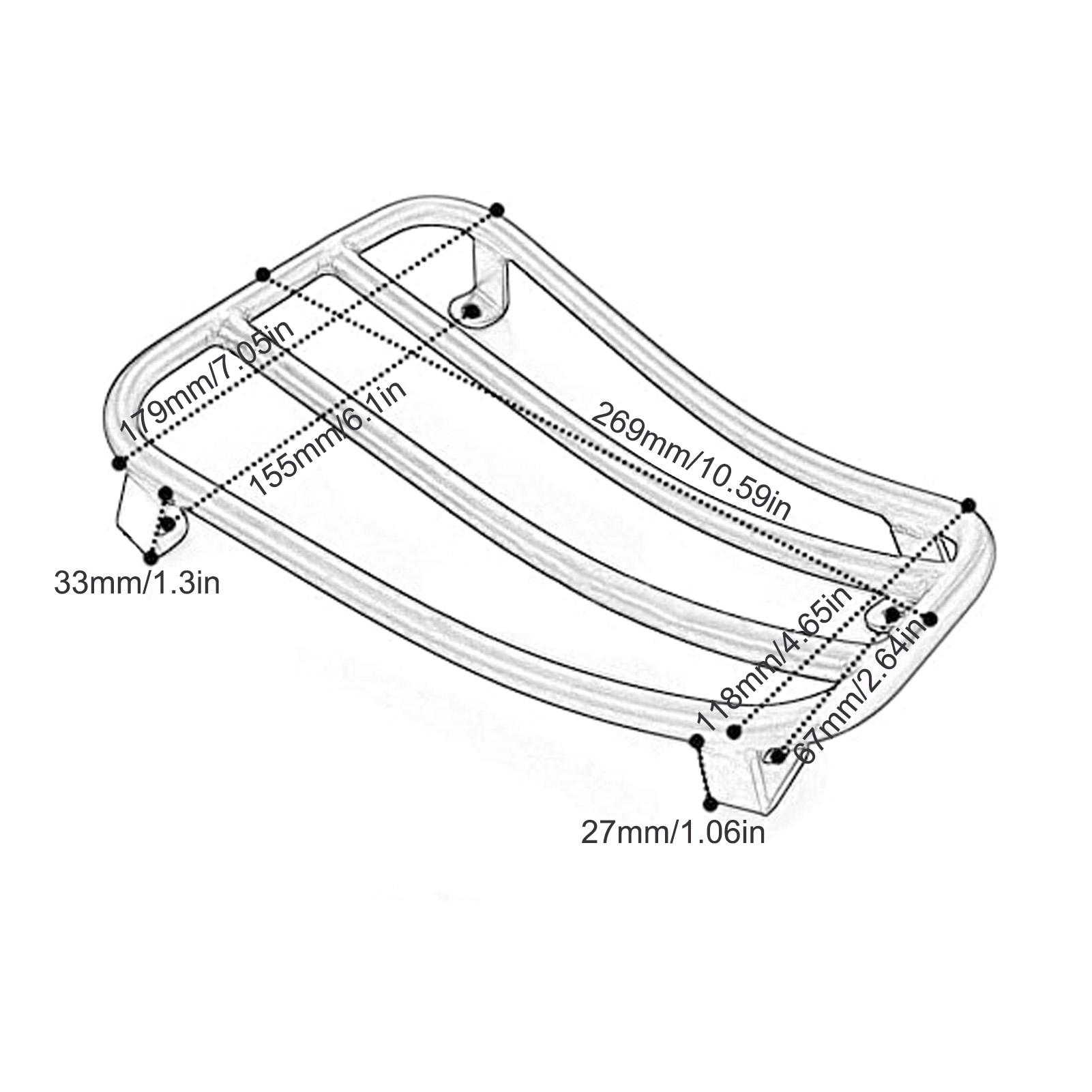 Motorcycle Scooter Footrest Luggage Rack Carrier Holder for GTS 150 250 300 GTV 2017‑2022
