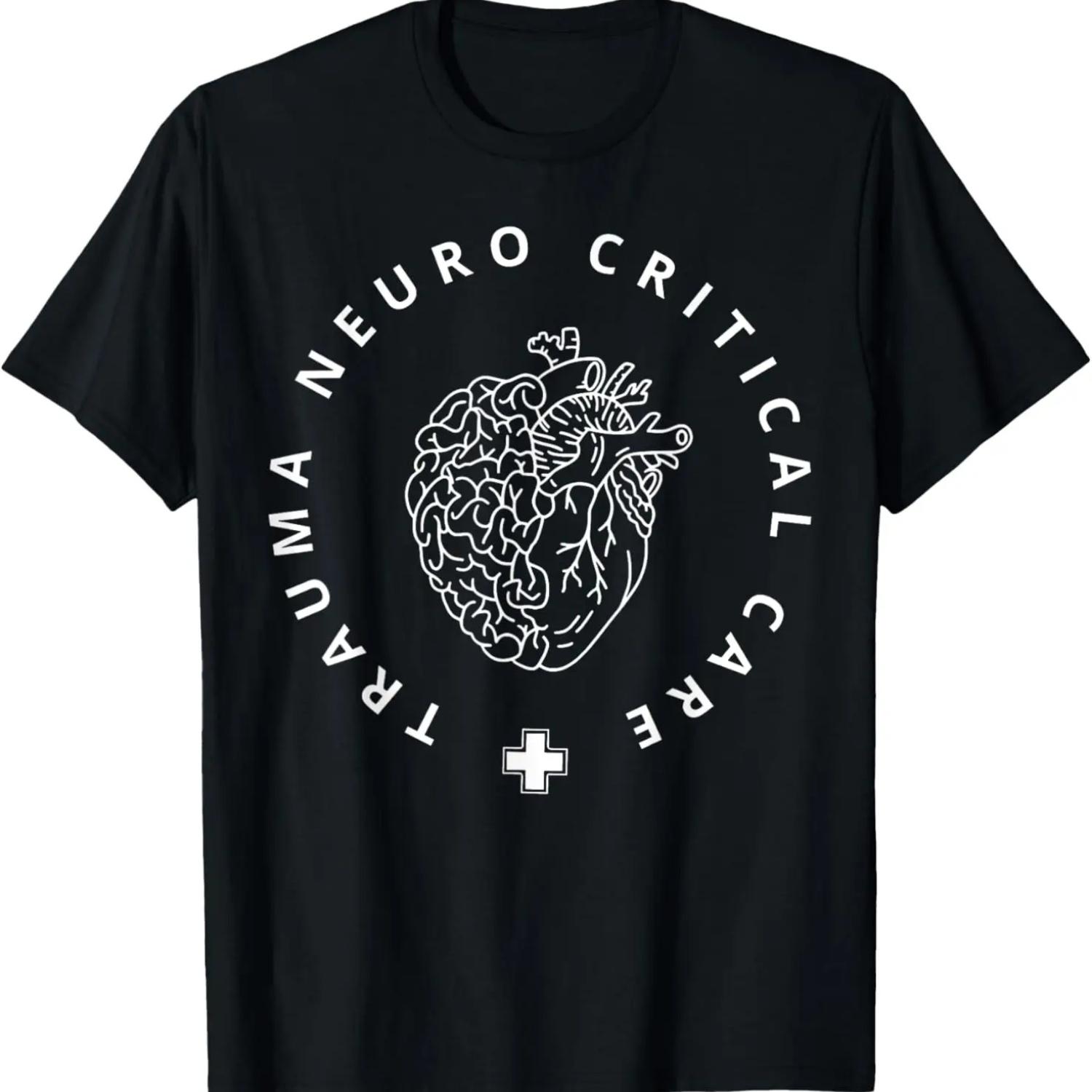 Trauma Neuro Critical Care Neuro Nurse Icu Neurology Nursing T-Shirt S чёрный