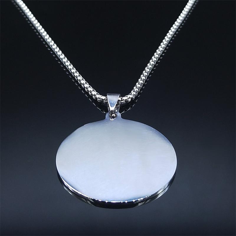 Sandalphon Cor Deleges Lux Stainless Steel Flower of Life Necklaces Chain Women Silver Color Necklaces Jewelry colier N3659S02