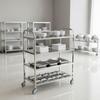 Utility Cart with Casters Commercial Grade for Hot-Pot Dining Environments
