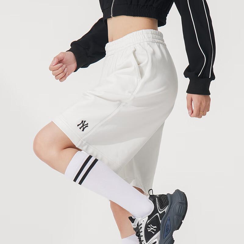 New MLB Basic New York Yankees Casual Shorts Unisex Ivory 3ASPB1253-50IVS
