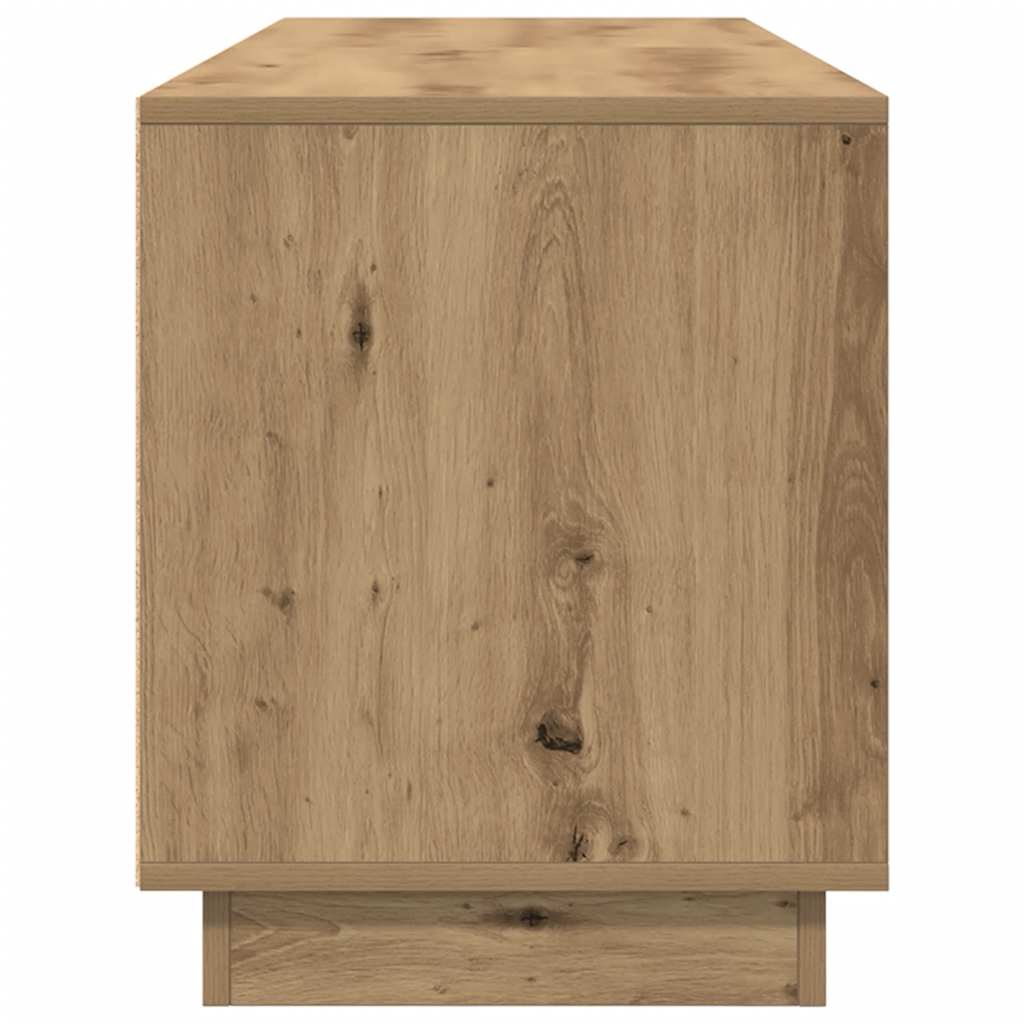 TV Stand with LED Lights Artisan Oak 160.5x41x50 Cm