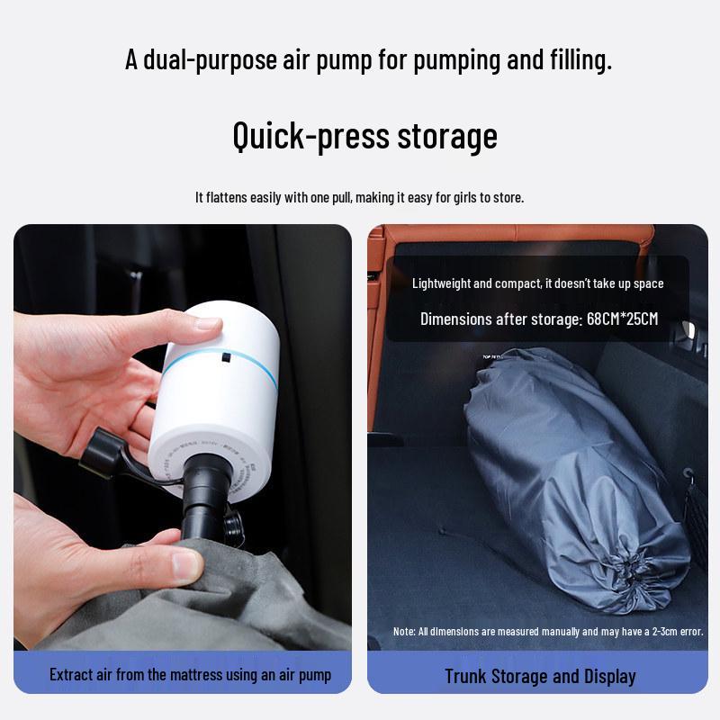 Blue Grid Rabbit Inflatable Car Mattress for Xiaomi YU7 Rear Seats